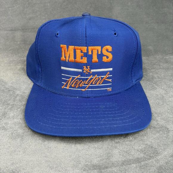 MLB Other - Vintage New York Mets Snapback Hat Mens Blue Orange MLB Baseball 90s